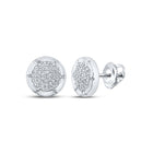 Radiant Brilliance: 10kt White Gold Womens Round Diamond Cluster Earrings Top view from the 10Kt White Gold Womens Round Diamond Cluster Earrings 1 5 Cttwpin215665 collection by Splendid Jewellery