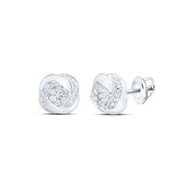 Sparkling Brilliance: 10kt White Gold Womens Round Diamond Fashion Earrings 1/3 Cttw Top view from the 10Kt White Gold Womens Round Diamond Fashion Earrings 1 3 Cttwpin232138 collection by Splendid Jewellery