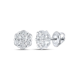 Dazzling Diamond Blossom Earrings - Alternate view 1 from Splendid Jewellery