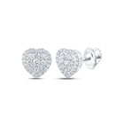 Heart's Desire: 10kt White Gold Womens Round Diamond Heart Earrings 1-1/2 Cttw Top view from the 10Kt White Gold Womens Round Diamond Heart Earrings 1 1 2 Cttwpin286270 collection by Splendid Jewellery