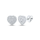 Heart's Desire: 10kt White Gold Womens Round Diamond Heart Earrings 1/4 Cttw Top view from the 10Kt White Gold Womens Round Diamond Heart Earrings 1 4 Cttwpin286225 collection by Splendid Jewellery