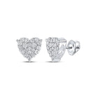 10kt White Gold Sparkling Diamond Heart Earrings: A Timeless Symbol of Love and Elegance Top view from the 10Kt White Gold Womens Round Diamond Heart Earrings 3 4 Cttwpin217590 collection by Splendid Jewellery