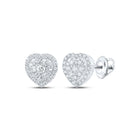 Heart's Desire: 10kt White Gold Womens Round Diamond Heart Earrings 3/4 Cttw Top view from the 10Kt White Gold Womens Round Diamond Heart Earrings 3 4 Cttwpin286221 collection by Splendid Jewellery
