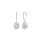 10kt White Gold Diamond Hoop Dangle Earrings: Timeless Elegance and Sparkling Brilliance Top view from the 10Kt White Gold Womens Round Diamond Hoop Dangle Earrings 1 2 Cttwpin230847 collection by Splendid Jewellery