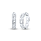 Diamond Brilliance: 10kt White Gold Womens Round Diamond Hoop Earrings 1/3 Cttw Top view from the 10Kt White Gold Womens Round Diamond Hoop Earrings 1 3 Cttwpin212926 collection by Splendid Jewellery