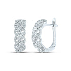 Dazzling Diamond Delight Hoop Earrings Top view from the 10Kt White Gold Womens Round Diamond Hoop Earrings 5 8 Cttwpin213002 collection by Splendid Jewellery