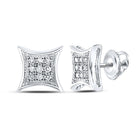 10kt White Gold Diamond Kite Square Earrings: A Mesmerizing Sparkle Top view from the 10Kt White Gold Womens Round Diamond Kite Square Earrings 1 20 Cttwpin80237 collection by Splendid Jewellery