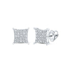 Sparkling Diamond Kite Square Earrings in 10kt White Gold Top view from the 10Kt White Gold Womens Round Diamond Kite Square Earrings 1 4 Cttwpin286881 collection by Splendid Jewellery