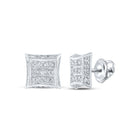 Dazzling Diamond Kite Square Earrings Top view from the 10Kt White Gold Womens Round Diamond Kite Square Earrings 1 6 Cttwpin217718 collection by Splendid Jewellery