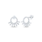 Dazzling Diamond Circle Earrings in 10kt White Gold Top view from the 10Kt White Gold Womens Round Diamond Outline Circle Earrings 1 2 Cttwpin230801 collection by Splendid Jewellery