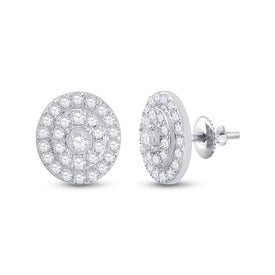 Dazzling Diamond Delight: 10kt White Gold Womens Round Diamond Oval Earrings 1/3 Cttw Top view from the 10Kt White Gold Womens Round Diamond Oval Earrings 1 3 Cttwpin288229 collection by Splendid Jewellery