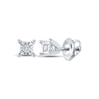 Splendid Brilliance: 10kt White Gold Womens Round Diamond Solitaire Earrings Top view from the 10Kt White Gold Womens Round Diamond Solitaire Earrings 1 20 Cttwpin82546 collection by Splendid Jewellery