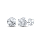 Sparkling Brilliance: 10kt White Gold Round Diamond Solitaire Earrings Top view from the 10Kt White Gold Womens Round Diamond Solitaire Earrings 5 8 Cttwpin212509 collection by Splendid Jewellery