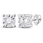 10kt White Gold Diamond Solitaire Stud Earrings - Timeless Elegance Top view from the 10Kt White Gold Womens Round Diamond Solitaire Stud Earrings 1 4 Cttwpin225856 collection by Splendid Jewellery