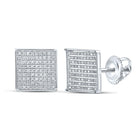 Sparkling Square Diamond Earrings in 10kt White Gold - 1/2 Cttw Top view from the 10Kt White Gold Womens Round Diamond Square Earrings 1 2 Cttwpin84555 collection by Splendid Jewellery