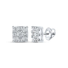 Dazzling Diamond Square Earrings in 10kt White Gold Top view from the 10Kt White Gold Womens Round Diamond Square Earrings 1 4 Cttwpin249993 collection by Splendid Jewellery