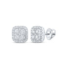Splendid Jewellery 10kt White Gold Women's Square Diamond Earrings - 2 Cttw Top view from the 10Kt White Gold Womens Round Diamond Square Earrings 2 Cttwpin286279 collection by Splendid Jewellery