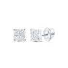 Dazzling Square Diamond Earrings in 10kt White Gold Top view from the 10Kt White Gold Womens Round Diamond Square Earrings 3 4 Cttwpin216880 collection by Splendid Jewellery