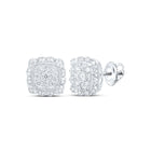 Splendid Jewellery 10kt White Gold Square Diamond Earrings - 5/8 Cttw: A Modern Marvel Top view from the 10Kt White Gold Womens Round Diamond Square Earrings 5 8 Cttwpin219085 collection by Splendid Jewellery