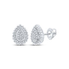 Splendid Jewellery 10kt White Gold Diamond Teardrop Earrings Top view from the 10Kt White Gold Womens Round Diamond Teardrop Earrings 1 5 Cttwpin217800 collection by Splendid Jewellery