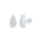 Dazzling Diamond Teardrop Earrings Top view from the 10Kt White Gold Womens Round Diamond Teardrop Earrings 3 4 Cttwpin219397 collection by Splendid Jewellery
