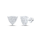 Splendid Jewellery 10kt White Gold Womens Diamond Triangle Earrings Top view from the 10Kt White Gold Womens Round Diamond Triangle Earrings 3 4 Cttwpin219331 collection by Splendid Jewellery