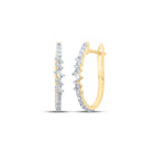 10kt Golden Radiance Baguette Diamond Hoop Earrings product  Top View from Splendid Jewellery