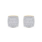 Splendid Jewellery 10kt Yellow Gold Baguette Diamond Square Earrings product Side View from Splendid Jewellery