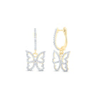 Whimsical Fluttering Wings Diamond Dangle Earrings product  Top View from Splendid Jewellery