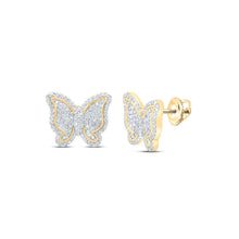Load image into Gallery viewer, 10kt Golden Butterfly Brilliance Earrings product  Top View from Splendid Jewellery