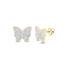 10kt Golden Butterfly Brilliance Earrings product  Top View from Splendid Jewellery