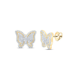 10kt Golden Butterfly Brilliance Earrings product  Top View from Splendid Jewellery
