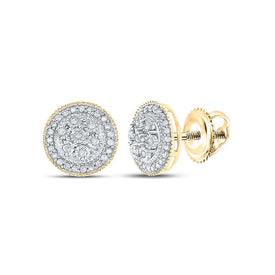 10kt Golden Circle of Brilliance Diamond Earrings product  Top View from Splendid Jewellery