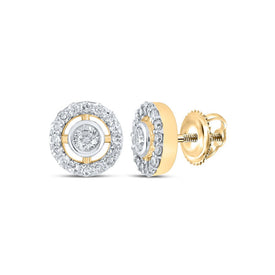 Splendid Jewellery 10kt Yellow Gold Circle of Sparkle Diamond Earrings product  Top View from Splendid Jewellery