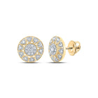 10kt Golden Elegance Diamond Circle Earrings product  Top View from Splendid Jewellery