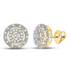 10kt Golden Circle of Brilliance Diamond Stud Earrings product  Top View from Splendid Jewellery