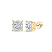 Load image into Gallery viewer, Captivating Cluster Brilliance Earrings product  Top View from Splendid Jewellery