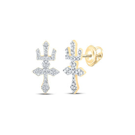 Crown of Faith Diamond Earrings product  Top View from Splendid Jewellery