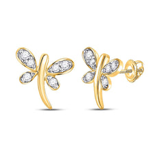Load image into Gallery viewer, Whimsical Wings Diamond Stud Earrings product  Top View from Splendid Jewellery