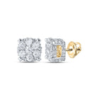 Captivating Blossom Diamond Cluster Earrings in 10kt Yellow Gold product  Top View from Splendid Jewellery