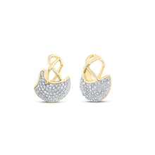 Load image into Gallery viewer, 10kt Yellow Gold Football Helmet Diamond Earrings: A Touch of Sporty Elegance product  Top View from Splendid Jewellery
