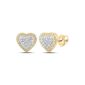 Heart of Gold Diamond Earrings: A Radiant Treasure product  Top View from Splendid Jewellery