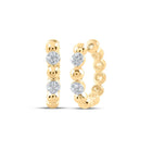 Radiant Gold Diamond Hoop Earrings: A Timeless Treasure product  Top View from Splendid Jewellery