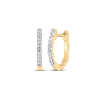 Splendid Jewellery 10kt Yellow Gold Diamond-Encrusted Hoop Earrings product  Top View from Splendid Jewellery
