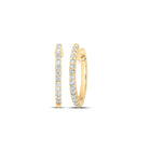 Radiant Brilliance: 10kt Yellow Gold Diamond Hoop Earrings product  Top View from Splendid Jewellery