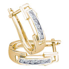Radiant Glow 10kt Yellow Gold Diamond Hoop Earrings product  Top View from Splendid Jewellery