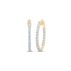 Radiant Glow 10kt Yellow Gold Diamond Hoop Earrings product  Top View from Splendid Jewellery