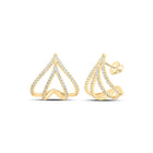 10kt Golden Elegance Diamond Half Hoop Earrings product  Top View from Splendid Jewellery