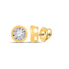 10kt Golden Radiance Diamond Solitaire Earrings product  Top View from Splendid Jewellery