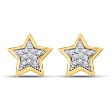 Load image into Gallery viewer, Celestial Dreams Diamond Star Earrings - Top View